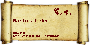 Magdics Andor névjegykártya